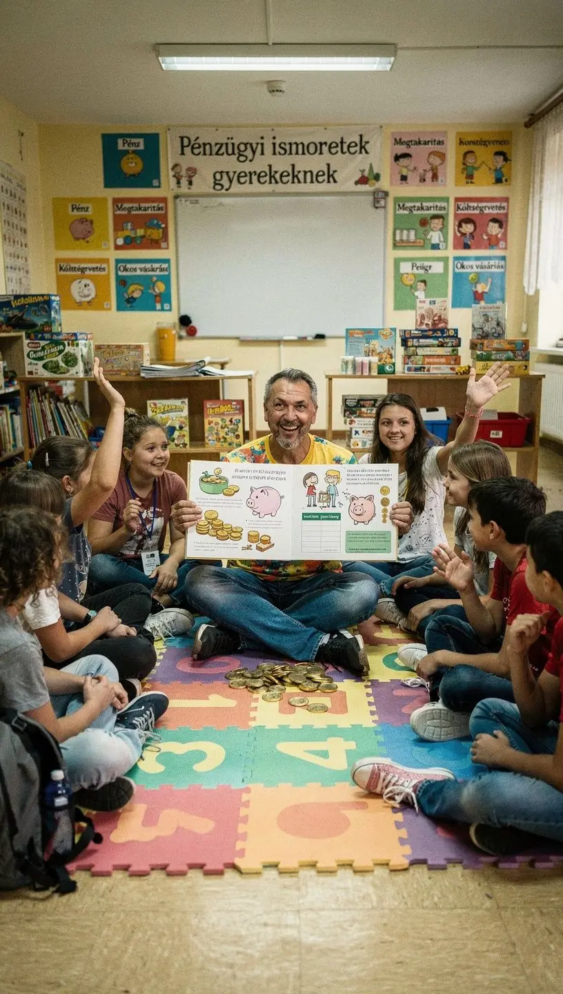 Csoportos pénzügyi oktatás, ahol emberek tanulnak együtt